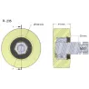 Rullo n. 235 – rullo in plastica Ø100 mm per macchine Wuhlmaus | OEM Wuhlmaus 000.03.030.00 | produttore KiJ