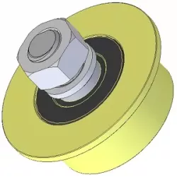 Rullo n. 236 – rullo in plastica Ø66 mm per macchine Wuhlmaus | produttore KiJ