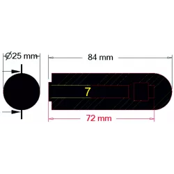 Dito in gomma della ruota costipatrice per seminatrice 84-25-8,5 | OEM AC 802808 | produttore KiJ