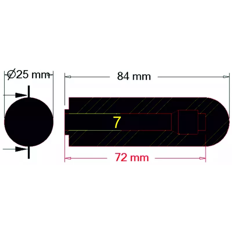 Dito in gomma della ruota costipatrice per seminatrice 84-25-8,5 | OEM AC 802808 | produttore KiJ