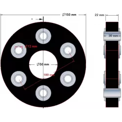Disco elastico spesso – disco del giunto elastico prodotto da KiJ | OEM 7088-92-504 | produttore KiJ