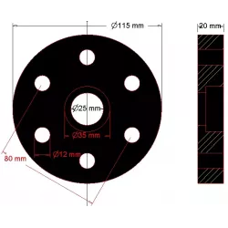 Disco elastico M6 – disco del giunto elastico prodotto da KiJ | OEM 2041-03-001 | produttore KiJ