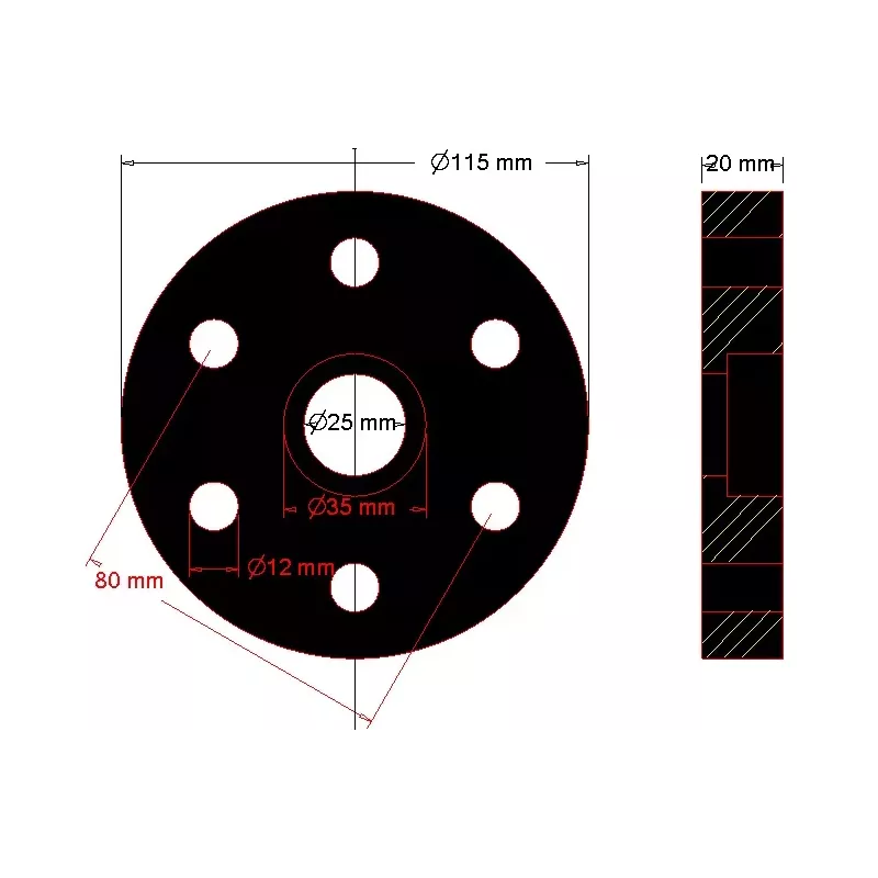 Disco elastico M6 – disco del giunto elastico prodotto da KiJ | OEM 2041-03-001 | produttore KiJ