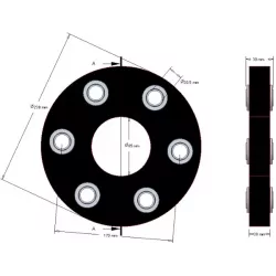 Disco elastico Claas 230 – disco del giunto elastico per macchine Claas | produttore KiJ