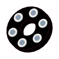 Disco elastico Claas 170 – giunto elastico per macchine Claas | OEM Claas 796144, 62454505, 80382276 | produttore KiJ