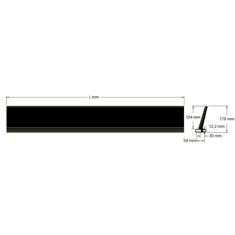 Paletta L-845 passo 30–54 mm – paletta prodotta da KiJ | produttore KiJ
