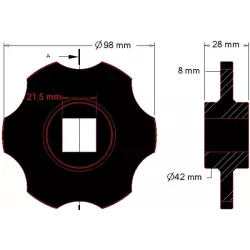 Disco dentato del selezionatore – disco per macchine Grimme | OEM Grimme 088.00251 | produttore KiJ