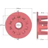 Rullo n. 64 – rullo motore in ghisa Ø101 mm per macchine Grimme | OEM Grimme 006.00068, 006.00069, 006.00550 | produttore KiJ