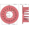 Rullo n. 104 – rullo motore in ghisa Ø178 mm, passo 35 mm, per macchine Grimme | OEM Grimme 006.00030 | produttore KiJ