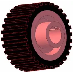 Rullo n. 220 – rullo motore in ghisa e gomma Ø132 mm per macchine Grimme | OEM Grimme 076.00655 | produttore KiJ