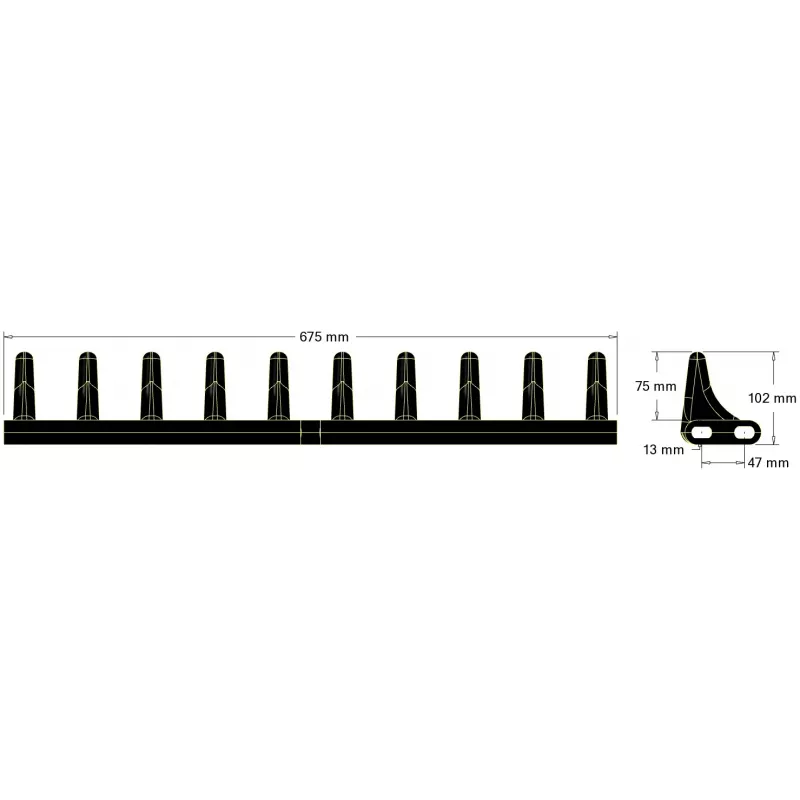 Paletta in gomma 10 denti – paletta per macchine Grimme | OEM Grimme 088.00931 | produttore KiJ