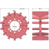 Rullo n. 198 – rullo motore in ghisa Ø215 mm, passo 50 mm, per macchine Grimme Maxtron | OEM Grimme 003.00135 | produttore KiJ