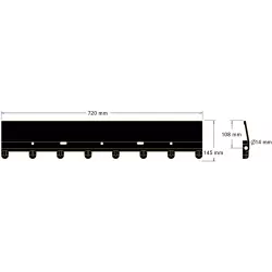 Paletta del separatore del fogliame L-720 – paletta per raccoglipatate Grimme SE 75-20/30/40, SE 75/85-55 e altri | OEM Grimme 200.32146, 088.00360 | produttore KiJ