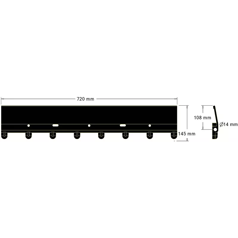 Paletta del separatore del fogliame L-720 – paletta per raccoglipatate Grimme SE 75-20/30/40, SE 75/85-55 e altri | OEM Grimme 200.32146, 088.00360 | produttore KiJ