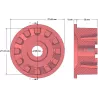 Rullo n. 16 – rullo motore in ghisa Ø124 mm per macchine Grimme | OEM Grimme 001.00067, 001.00524, 006.00236 | produttore KiJ