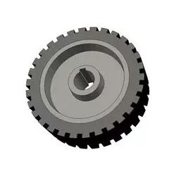 Rullo n. 43 – rullo motore in ghisa e gomma Ø198 mm per macchine Grimme | OEM Grimme 076.00704 | produttore KiJ