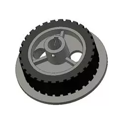 Rullo n. 45 – rullo motore in ghisa e gomma per macchine Grimme | OEM Grimme 076.01618, 076.05115 | produttore KiJ