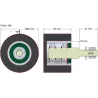 Rullo n. 189 – rullo di supporto in acciaio e gomma Ø90 mm per macchine Holmer | OEM Holmer 1131002796 | produttore KiJ
