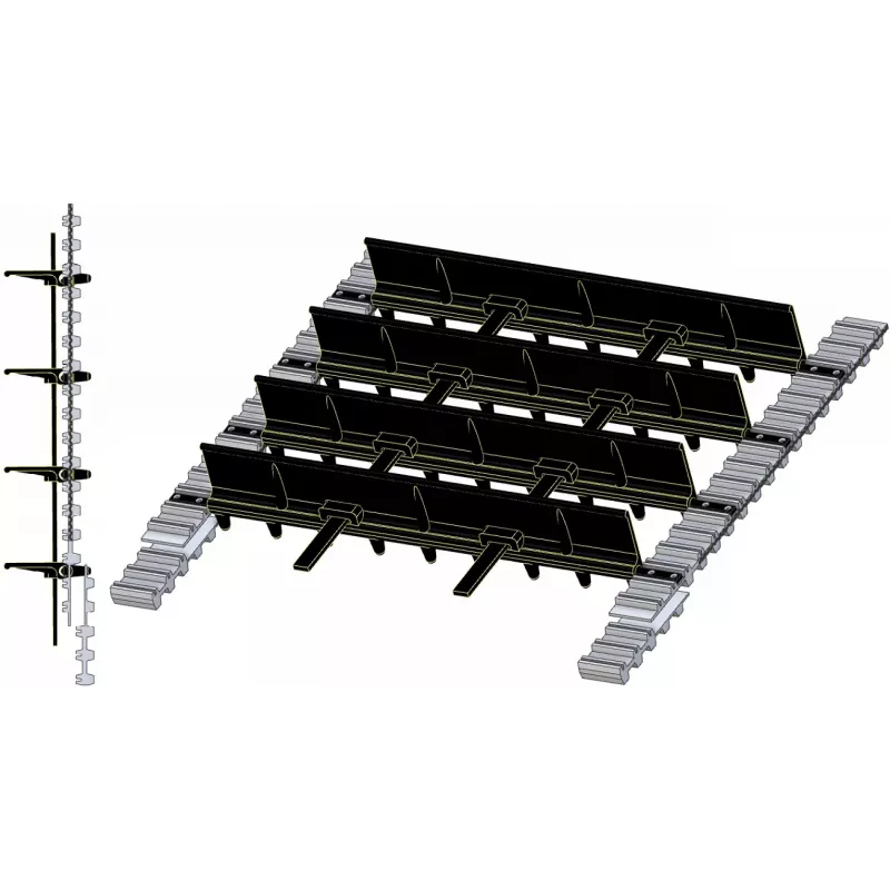 Nastro separatore del fogliame con palette SE 70-20 – nastro per raccoglipatate Grimme SE 70-20 | OEM Grimme 300.29377, 300.29280 | produttore KiJ