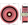 Rullo n. 192 – rullo di supporto in acciaio e gomma Ø210 mm per macchine Holmer | OEM Holmer 1130010077 | produttore KiJ