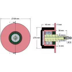 Rullo n. 11 – rullo di supporto in acciaio e gomma Ø78 mm per macchine Grimme | OEM Grimme 200.10202, 200.10208, 200.29586 | produttore KiJ