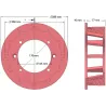 Rullo n. 102 – rullo motore in ghisa Ø256 mm, passo 35 mm, per macchine Grimme | OEM Grimme 006.00058, 006.00638 | produttore KiJ