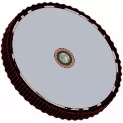 Rullo n. 247 – rullo di alimentazione del fogliame in acciaio e gomma Ø420 mm per macchine Grimme | OEM Grimme 200.29538 | produttore KiJ