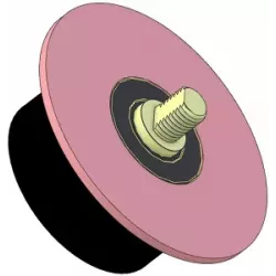 Rullo n. 10 – rullo di supporto in acciaio e gomma Ø100 mm per macchine Wuhlmaus | OEM Wuhlmaus 000.03.004.00 | produttore KiJ