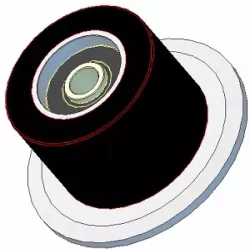 Rullo n. 23H – rullo di supporto in acciaio e gomma Ø110 mm per macchine Holmer | OEM Holmer 1130020688 | produttore KiJ