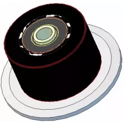 Rullo n. 24H – rullo di supporto in acciaio e gomma Ø110 mm per macchine Holmer | OEM Holmer 252061, 1130006938 | produttore KiJ