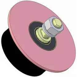 Rullo n. 80 – rullo portante in acciaio e gomma Ø100 mm per raccoglipatate Anna Z644 | OEM Anna 564421017 | produttore KiJ