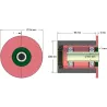 Rullo n. 108 – rullo di supporto in acciaio e gomma Ø80 mm per macchine Grimme | OEM Grimme 200.50894, 200.92919 | produttore KiJ