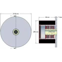 Rullo n. 139 – rullo in acciaio e gomma Ø95 mm | produttore KiJ