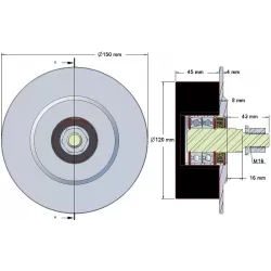Rullo n. 143 – rullo in acciaio e gomma Ø120 mm | produttore KiJ