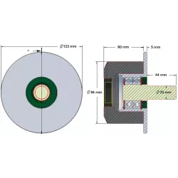 Rullo n. 179 – rullo in acciaio e gomma Ø95 mm | produttore KiJ
