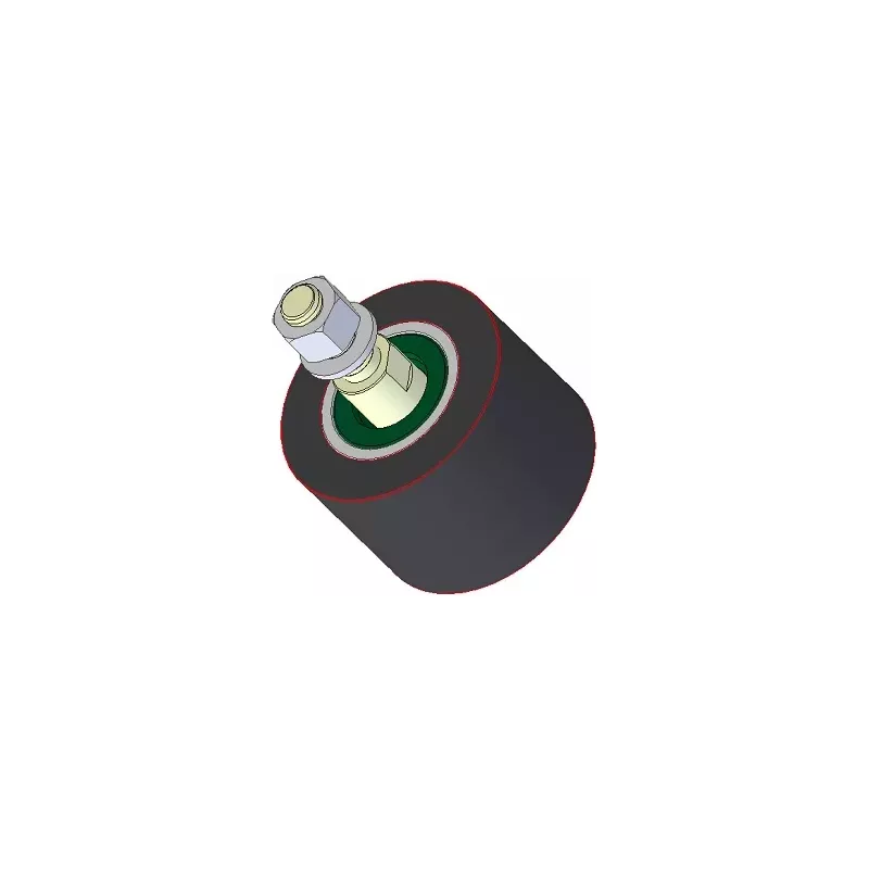 Rullo n. 189 – rullo di supporto in acciaio e gomma Ø90 mm per macchine Holmer | OEM Holmer 1131002796 | produttore KiJ