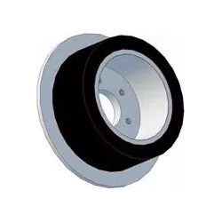 Rullo n. 190 – rullo motore in acciaio e gomma Ø200 mm per macchine Holmer | OEM Holmer 1130010341 | produttore KiJ