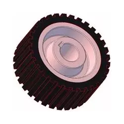 Rullo n. 202 – rullo motore in ghisa e gomma Ø132 mm per macchine Grimme | OEM Grimme 076.01046, 076.00971 | produttore KiJ