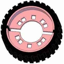 Rullo n. 230 – rullo motore in acciaio e gomma Ø194 mm per macchine Grimme | OEM Grimme 076.04013 | produttore KiJ