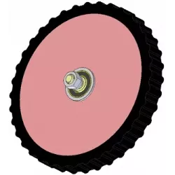 Rullo n. 234 – rullo pressore in acciaio e gomma Ø340 mm per macchine Wuhlmaus | OEM Wuhlmaus 000.03.142.00 | produttore KiJ