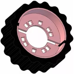 Rullo n. 237 – rullo motore in acciaio e gomma Ø215 mm, passo 35 mm, per macchine Grimme | OEM Grimme 076.03514 | produttore KiJ