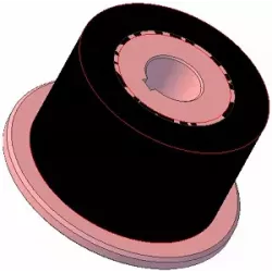 Rullo n. 265 – rullo motore in acciaio e gomma Ø110 mm per macchine AVR | OEM AVR 202.16.90 | produttore KiJ