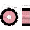 Rullo n. 266 – rullo motore in acciaio e gomma Ø170 mm per macchine AVR | OEM AVR 742.20.80 | produttore KiJ