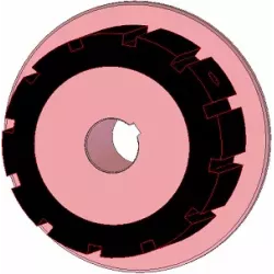 Rullo n. 267 – rullo motore in acciaio e gomma Ø170 mm per macchine AVR | OEM AVR 742.20.70 | produttore KiJ