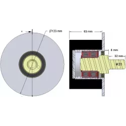Rullo n. 269 – rullo di supporto in acciaio e gomma Ø95 mm per macchine AVR | OEM AVR 02.16.20 | produttore KiJ