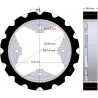 Rullo n. 274 – rullo motore in acciaio e gomma Ø250 mm per macchine Dewulf | OEM Dewulf 0000005328 | produttore KiJ