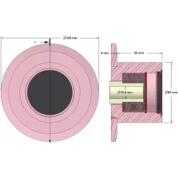 Rullo n. 275 – rullo di supporto in acciaio Ø80 mm, passo 64 mm, per macchine Samon | produttore KiJ