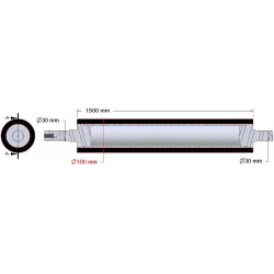 Rullo n. 282 – rullo raschiatore in acciaio e gomma Ø100 mm per macchine AVR | OEM AVR 282.16.20 | produttore KiJ