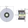 Rullo n. 23H – rullo di supporto in acciaio e gomma Ø110 mm per macchine Holmer | OEM Holmer 1130020688 | produttore KiJ