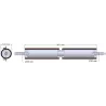 Rullo n. 299 – albero di trasmissione in acciaio e gomma Ø122 mm | OEM 184.221.00 | produttore KiJ
